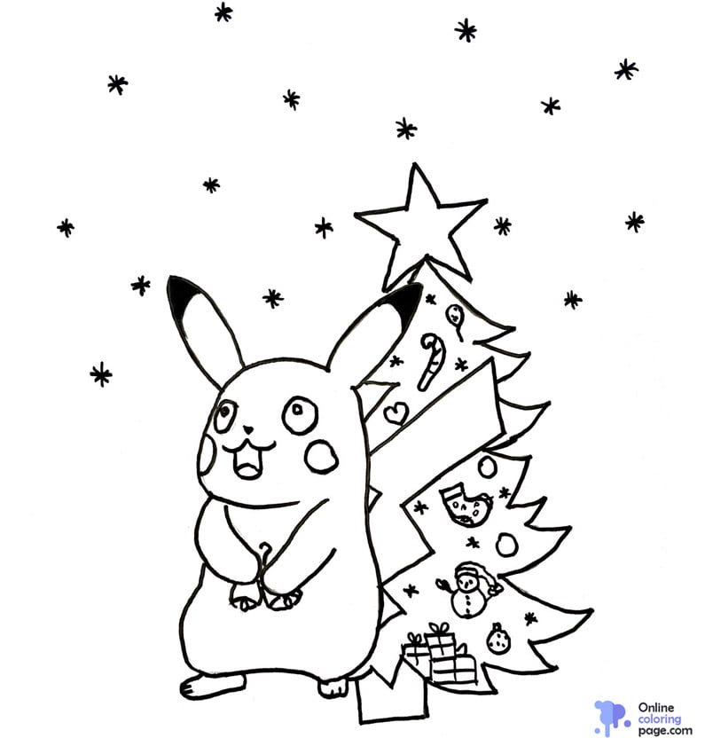 10 Christmas Pokémon Coloring Pages for Festive Fun