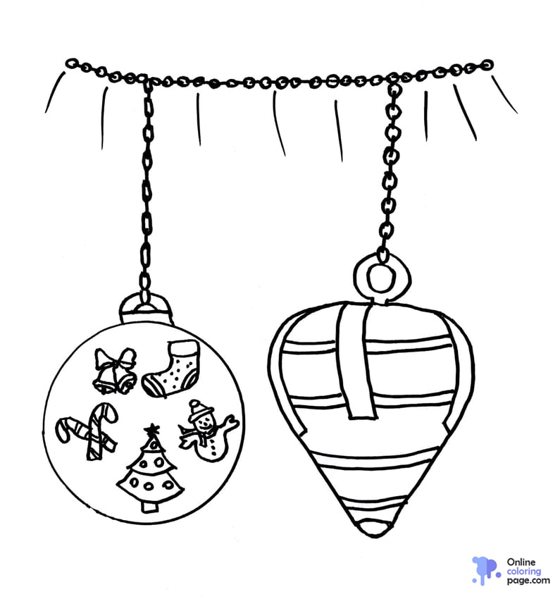 Christmas Ornament Coloring Page