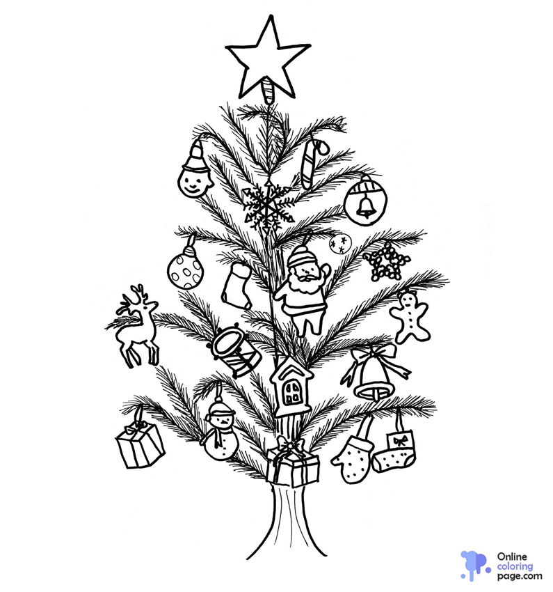 Christmas Tree Coloring Pages