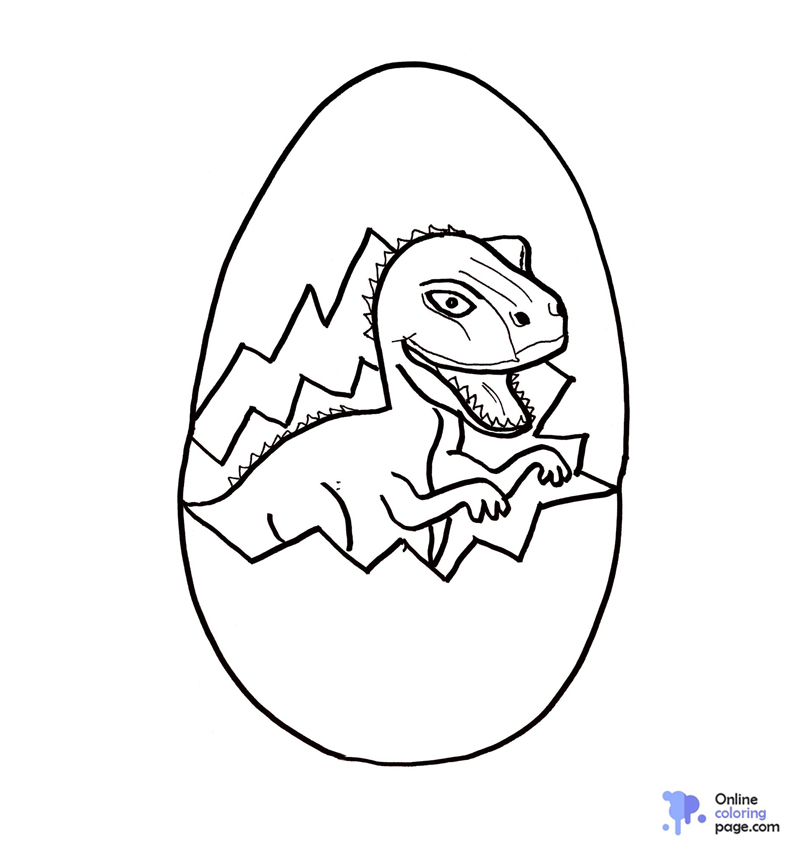 Dinosaur Egg Coloring Pages - Online Coloring Page