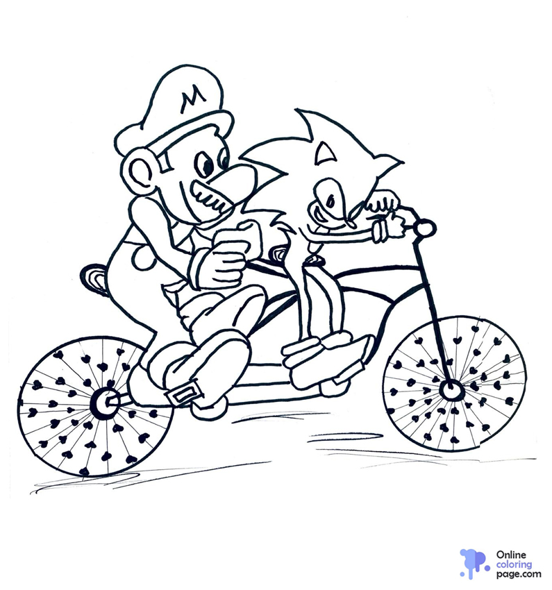 Mario and Sonic Coloring Pages 4 – Mario and Sonic Coloring Pages