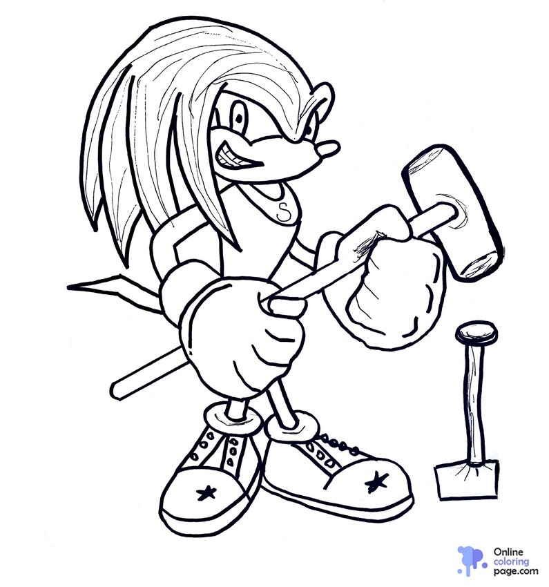 Sonic Knuckles Coloring Pages 3 – Sonic Knuckles Coloring Pages