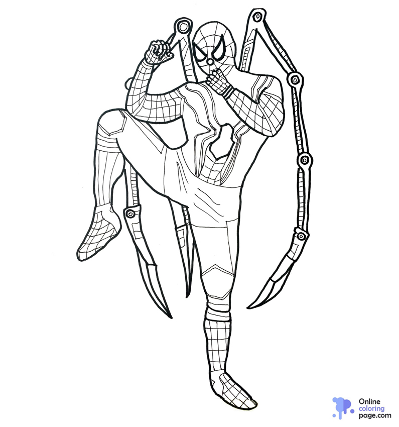 10 Iron Spider-Man Coloring Pages Free for Kids and Adults