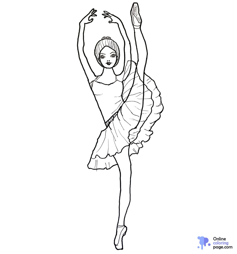 Ballerina Barbie Coloring Pages