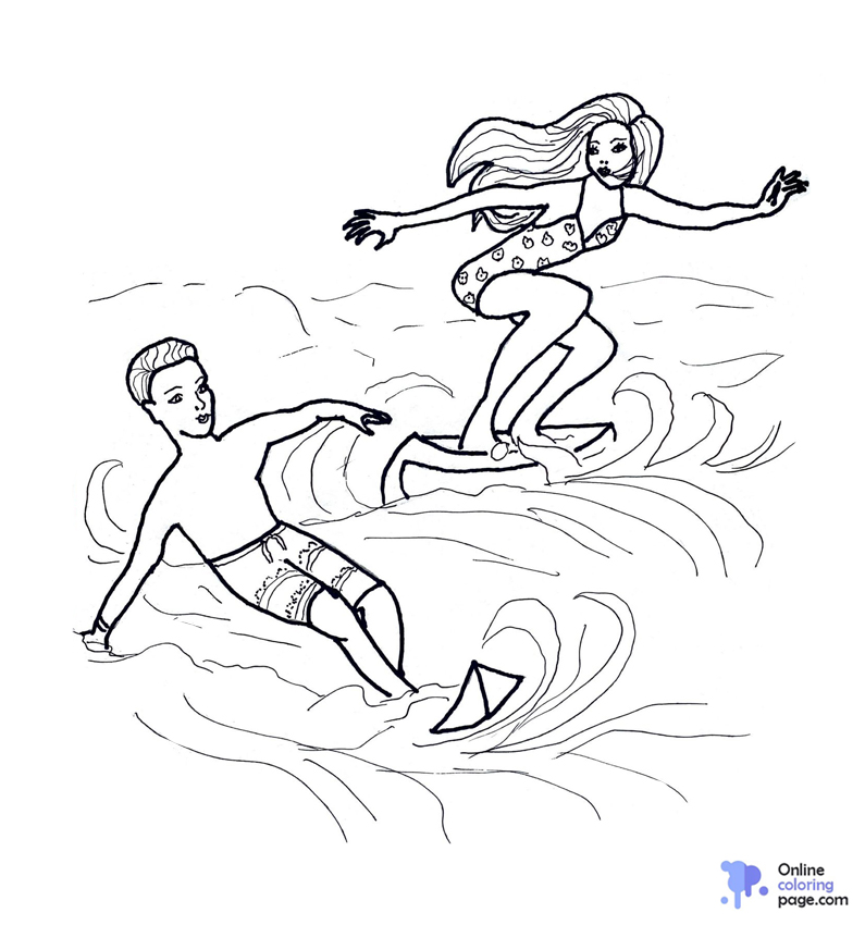 Barbie and Ken Coloring Pages